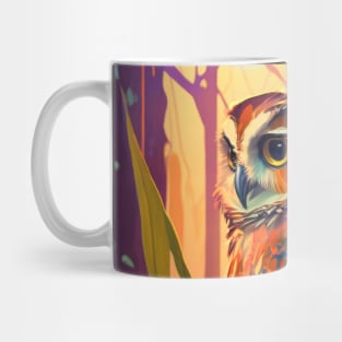 Owl Bird Animal Portrait Painting Wildlife Outdoors Adventure Mug